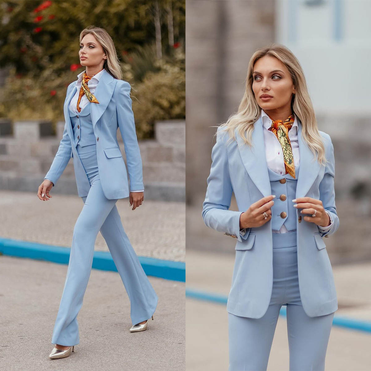 Women'S Formal Jackets To Wear With Dresses - Trajes Formales para Mujer, Azul Cielo,
