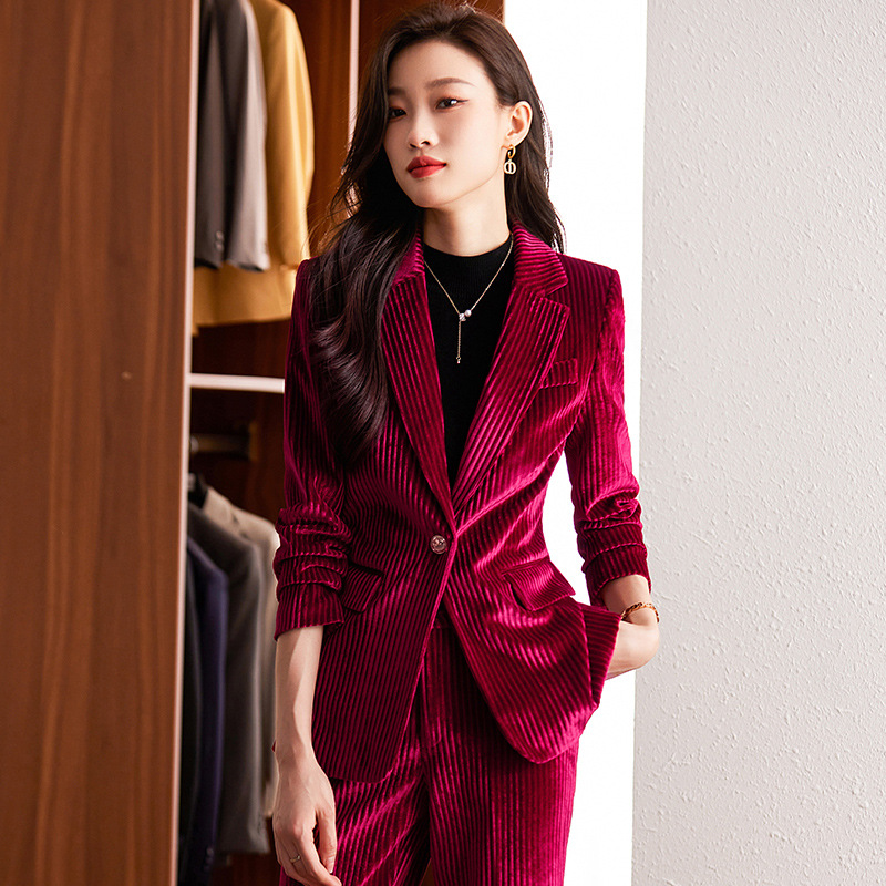High End Women'S Formal Wear - Blazer de terciopelo para mujer, para