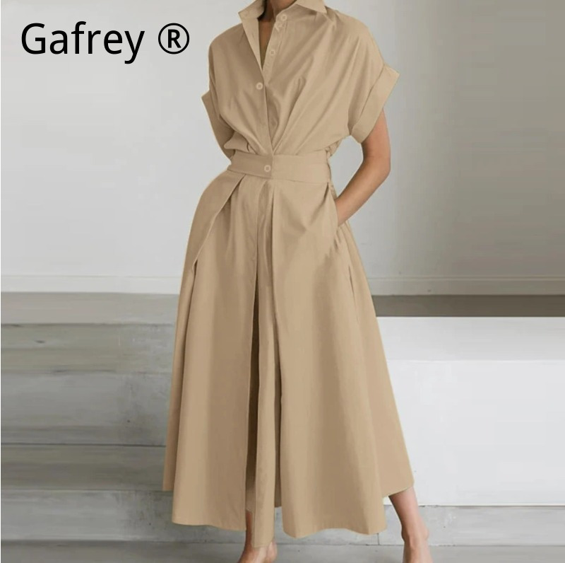 Women'S Formal Wear Cardigan - Vestido de Lino Clásico de Color
