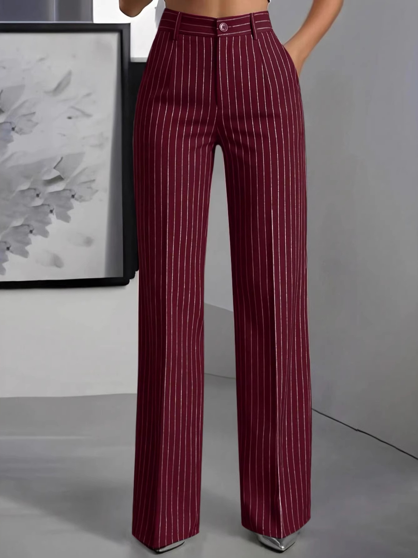 Formal Attire Woman - Pantalones de Traje Elegantes de Cintura