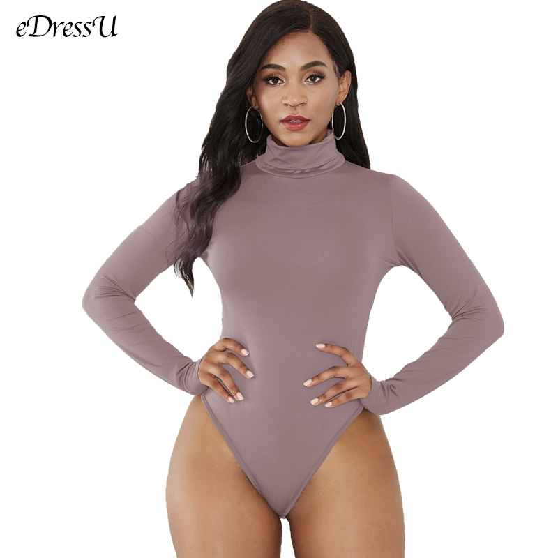 Turtleneck Bodysuit Office - Body de mujer con cuello alto,