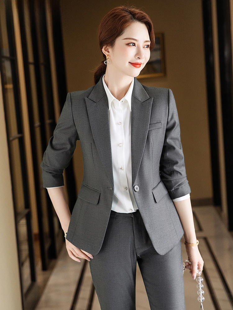 High End Women'S Formal Wear - Conjunto de Traje Gris para Mujer,