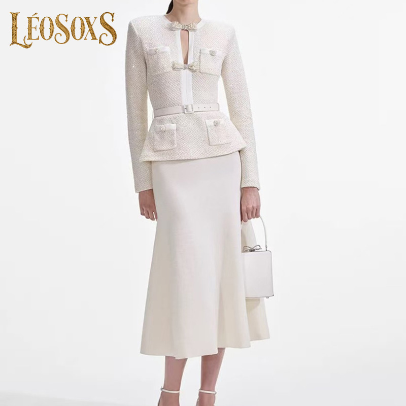 Pencil Skirt Midi - LEOSOXS Conjunto coordinado para mujer: chaqueta
