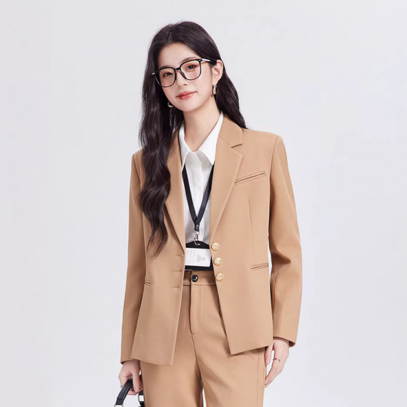 High End Women'S Formal Wear - Conjunto de traje caqui para mujer,