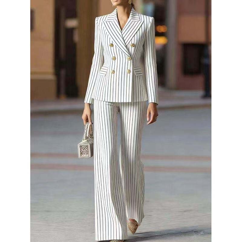 Women Formal Wear Blazers - Traje de Pantalón Otoñal para Mujer,