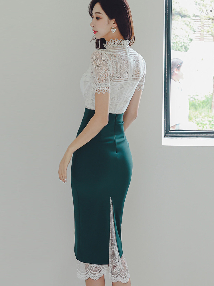 Conjunto de 2 piezas de encaje - Pencil Skirt Midi reseña y precio
