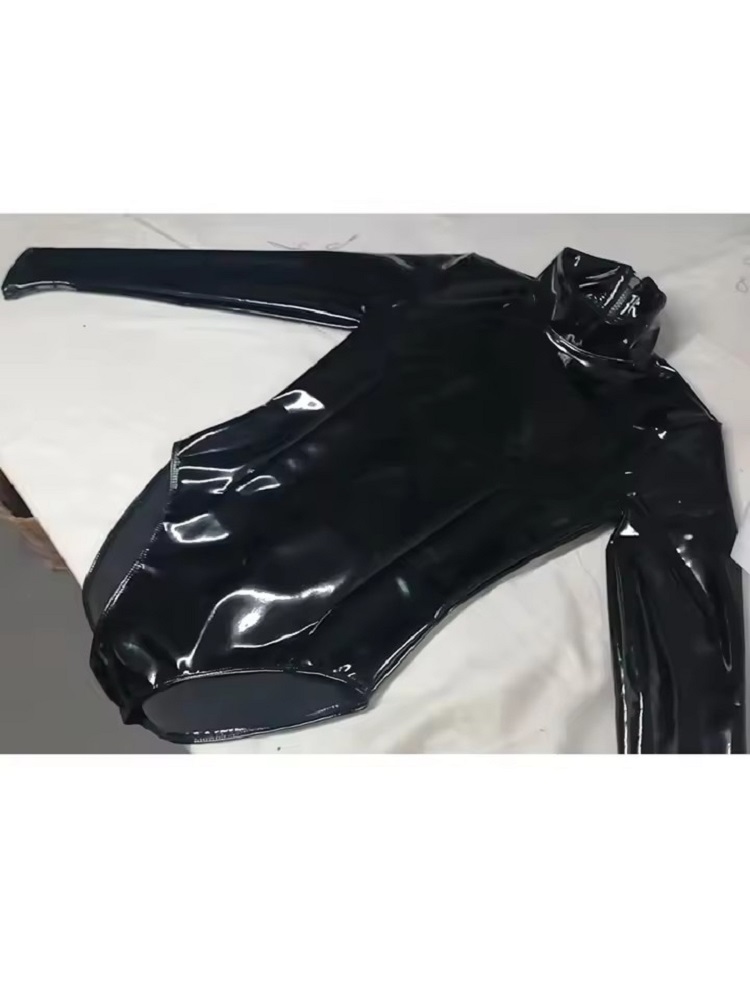 Leotardo gótico de látex sinté - Turtleneck Bodysuit Office reseña y precio