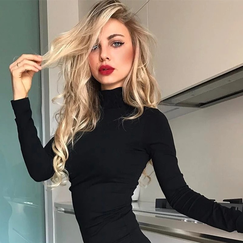 Body de cuello alto para mujer - Turtleneck Bodysuit Office reseña y precio
