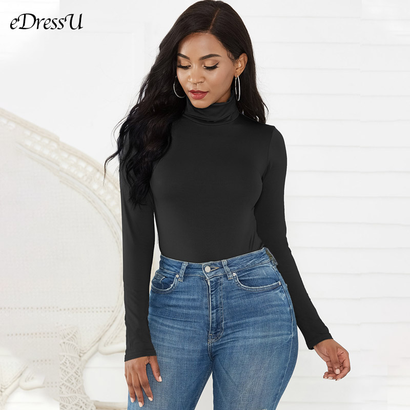 Body de mujer con cuello alto, - Turtleneck Bodysuit Office reseña y precio