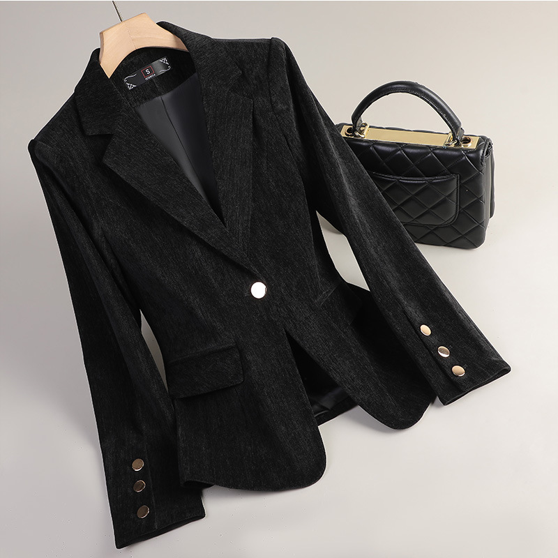 Blazer de terciopelo amarillo  - Women Formal Wear Blazers reseña y precio