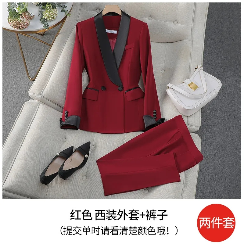 Traje de pantalón elegante roj - Women'S Formal Day Wear reseña y precio