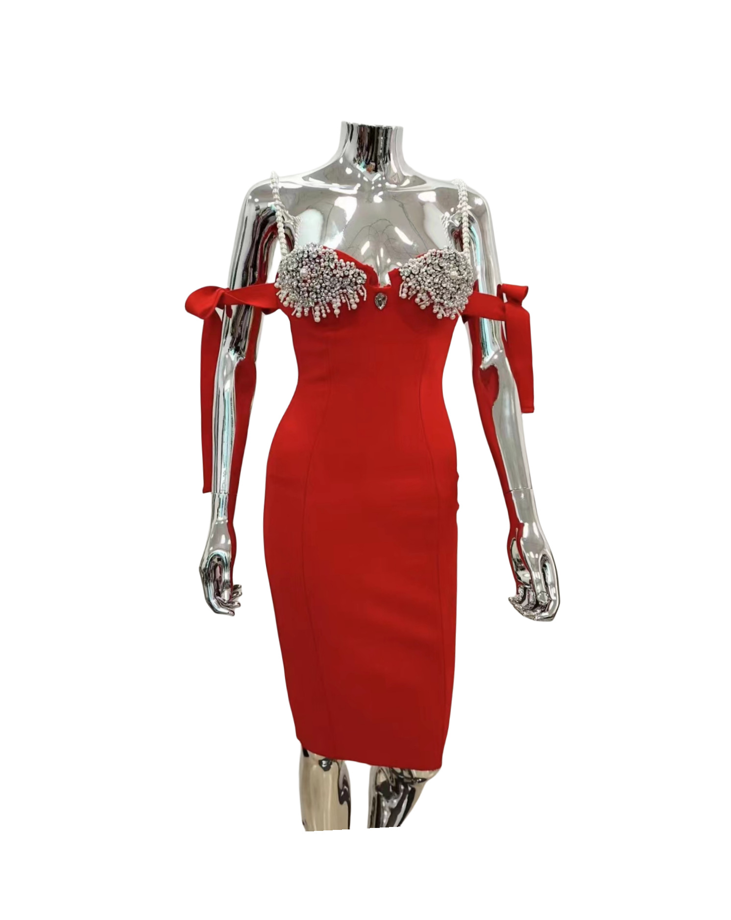 Vestido largo glamuroso con ti - Women Formal Wear H&M reseña y precio