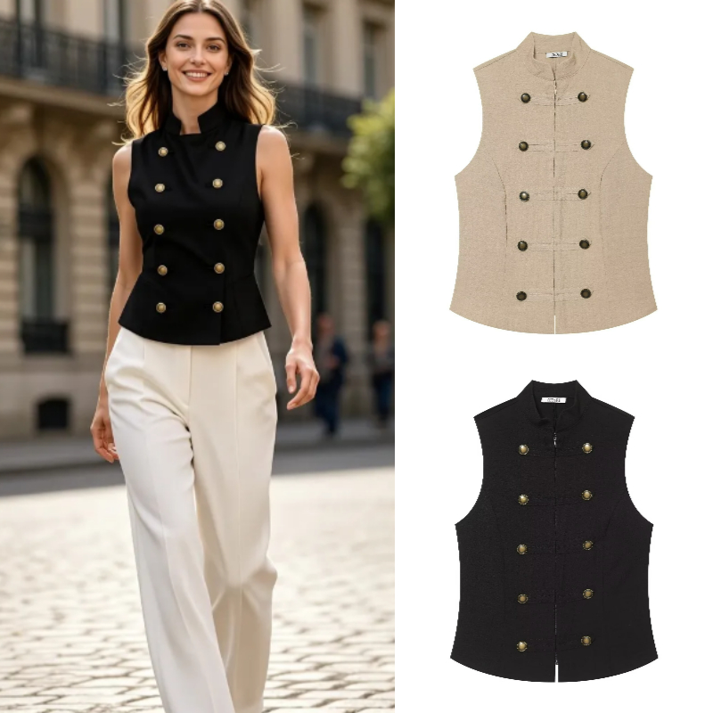 Camisa sin mangas ajustada con - Women'S Formal Day Wear reseña y precio