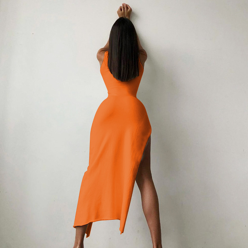 Y2k-vestidos Midi naranjas sin - Formal Wear For Women Xl reseña y precio